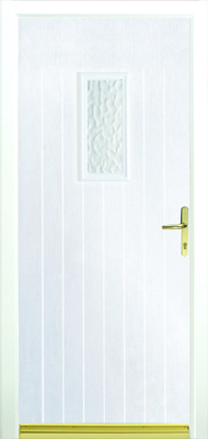 Cottage Glazed White Composite Door