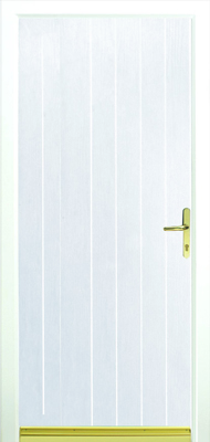 Cottage Solid White Composite Door