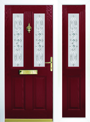 York Clear Twist & York Side Panel Clear Twist Red Door