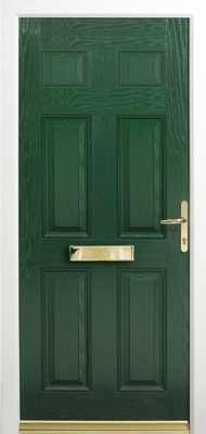 Edwardian Solid Green Composite Door