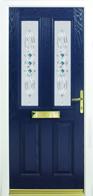 York Sapphire Twist Blue Composite Door