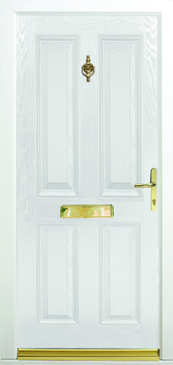York Solid White Composite Door